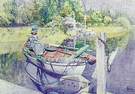 Carl Larsson napp Norge oil painting art